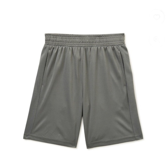 Big boy gray elastic waist athletic moisture Wicking soccer shorts sz XL (14-16) - Picture 1 of 2